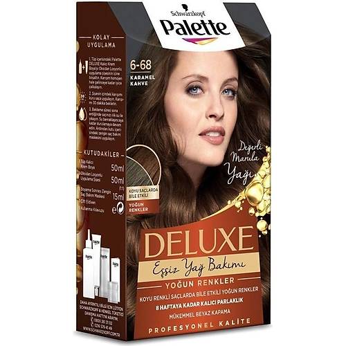 Palette Deluxe Youn Renkler 6-68 Karamel Kahve Sa Boyas