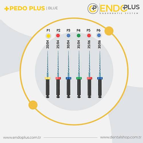 ENDOPLUS PEDO PLUS ASORT  BLUE 17 MM KANAL EES