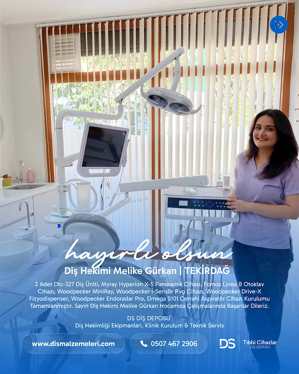 Diş Hekimi Melike Gürkan klinik kurulumu