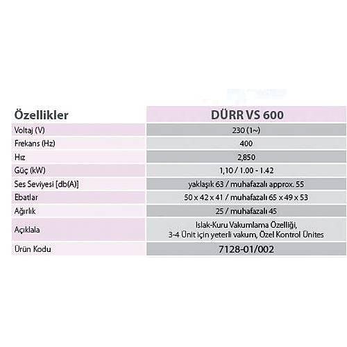 Dürr Dental VS 600 Cerrahi Aspiratör