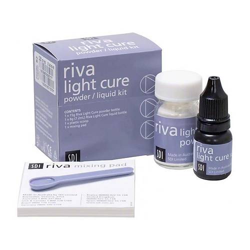 SDI Riva Light Cure I��nla Sertle�en Cam Ionomer Restorative ve Kaide 15 gr toz + 1x8 gr likit