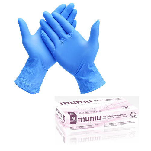 Mumu Mavi Nitril Eldiven (S-M-L)