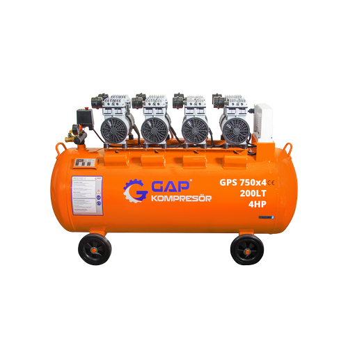 GAP 4HP 200 Lt Sessiz ve Yasz Hava Kompresr  Dental Klinik ve Laboratuvar Kompresr