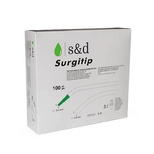 Microvem & Sudemed Steril Cerrahi Aspiratr Ucu  100lk Kutu, Tek Kullanmlk