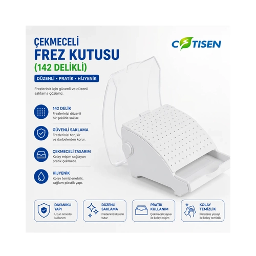 Cotisen �ekmeceli Frez Kutusu 142 Delikli