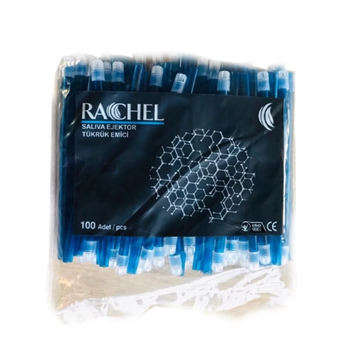 Rachel Tkrk Emici Sakn  Tek Kullanmlk Dental Aspirasyon Ucu (100lk Kutu)  Yksek Emi Gc ve Hijyenik