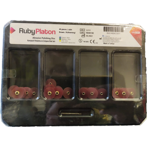 Ruby Platon Kompozit Parlatma ve Zmpara Disk Seti Kahverengi 40 Adet  Etkili Yzey Dzeltme ve Parlatma