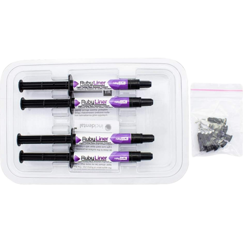 Rubydent Ruby Liner Inla Sertleen Cam yonomer Siman 4'l Paket  Gl Balant ve Dayankl Restorasyonlar
