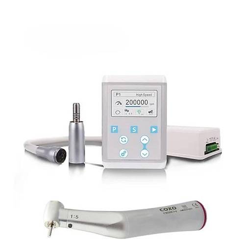 COXO Elektrikli Mikromotor C-Puma Işıklı Ünite Monte+ Kırmızı Kuşak Anguldurva