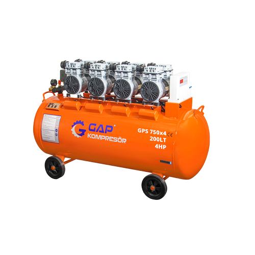GAP 4HP 200 Lt Sessiz ve Yasz Hava Kompresr  Dental Klinik ve Laboratuvar Kompresr
