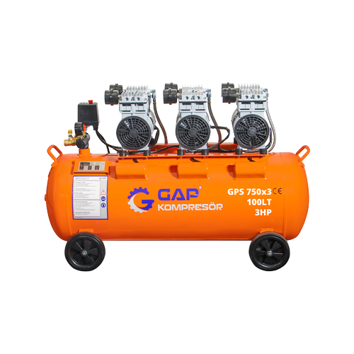 GAP 3HP 100 Lt Sessiz ve Yasz Hava Kompresr  Dental Klinik Kompresr
