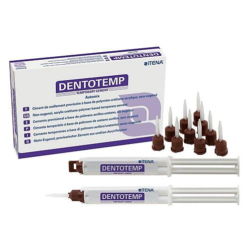 ITENA Dentotemp Uzun sreli geici implant siman 2 x 5 ml Automix rnga