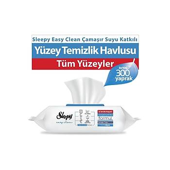 Sleepy Easy Clean amar Suyu Katkl Yzey Temizlik Havlusu 3X100 (300 Yaprak)