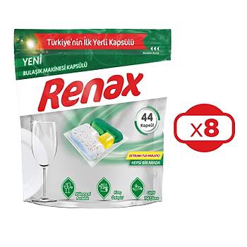 Renax Bulak Makinesi Kapsl Hepsi Bir Arada 44 L x 8 Adet (352 Kapsl)