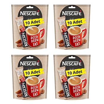 Nescafe 2 si 1 Arada 10'lu Ekonomik Paket X 4 Adet