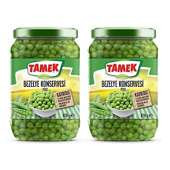 Tamek Bezelye Konserve 670 gr Cam x 2 Adet