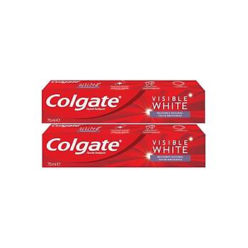 Colgate Di Macunu 75ML Visible White/Grnr Beyazlk (2 Li Set)