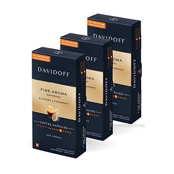 Davidoff Fine Aroma Espresso Elegant & Fragrant Kapsl Kahve 3x10'lu (nespresso Uyumlu)