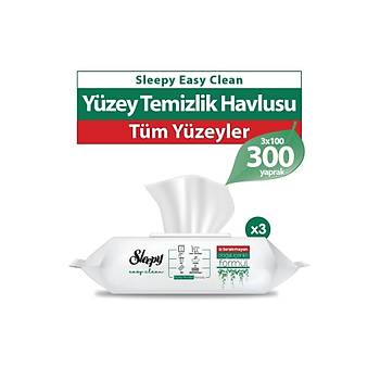 Sleepy Easy Clean Yzey Temizlik Havlusu 100 Yaprak 3'l