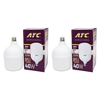 ATC Led Bulb Ampul 40 W Beyaz Ik 2 li