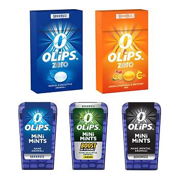 Olips Zero & Mini Mints ekersiz 5 li Karma Paket