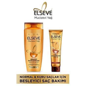 Elseve Mucizevi Ya Besleyici Bakm ampuan 390 Ml + Mucizevi Ya Sa Gzelletirici Krem 150 Ml