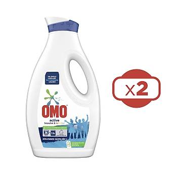 Omo Sv Deterjan Active Beyazlar Ve Renkliler 26 Ykama 1690 Ml x 2 Adet