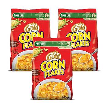 Nestle Gold Corn Flakes Tam Tahll Msr Gevrei 200 Gr x 3 Adet