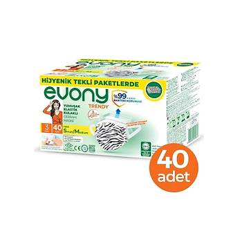 Evony Maske Trendy 40l Tekli Paketli x 4 Kutu (160 Ad)