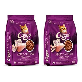 Cango Yetikin Kedi Mamas Tavuk Etli 1 kg 2 li