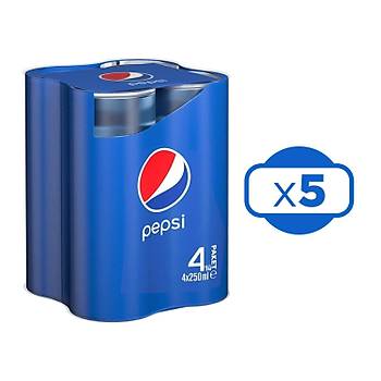 Pepsi Kutu 4x250 ml x 5 Adet