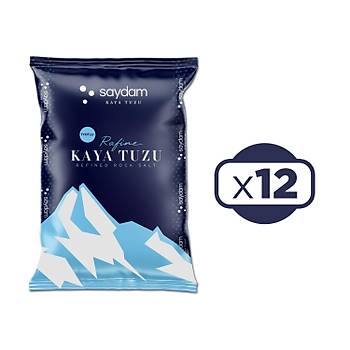 Saydam Tuz 750 gr Sofralk Kaya Tuzu x 12 Adet