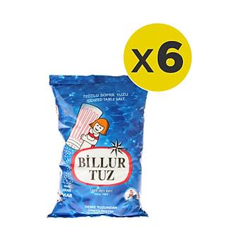 Billur Tuz 1,5 kg Rafine yotlu x 6 Adet