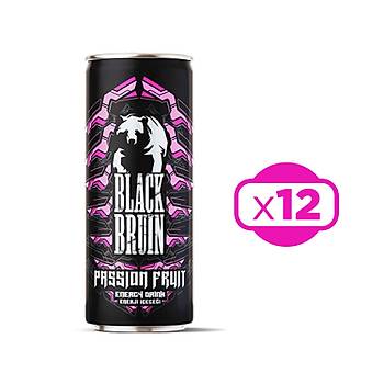 Black Bruin Passion Fruit Aromal Enerji ececei 250ml x 12'li