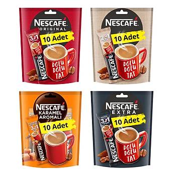 Nescafe 31 Arada ve 2si1 Arada 10 lu Poet 4 l Karma Paket 