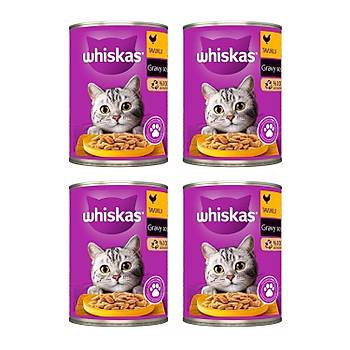 Whiskas Tavuklu Kedi Konserve 400 gr X 4 Adet