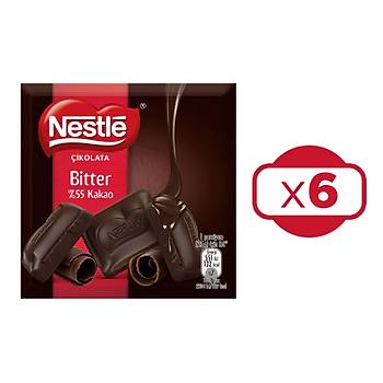 Nestle Bitter Kare ikolata 60 Gr 6'l Paket