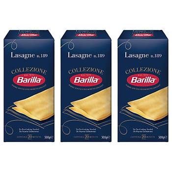 Barilla Lazanya / Lasagne n.189 Sade Makarna 500 Gr. x 3 Adet