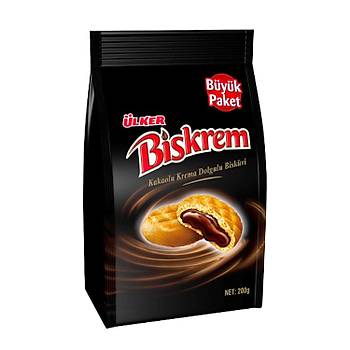 lker Biskrem Kakaolu Krema Dolgulu Biskvi 200 gr x 12 Adet