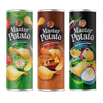 Master Potato Cips 160 gr 3 l Karma Paket / Sebze - Soan - BBQ