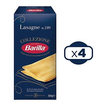 Barilla Lazanya / Lasagne n.189 Sade Makarna 500 Gr. x 4 Adet