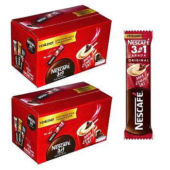 Nescafe 3  1 Arada Original 17,5 gr 96 l x 2 Kutu (192 Adet)