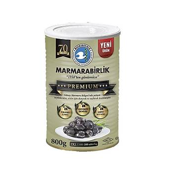 Marmarabirlik Premium 2XL Doal Salamura Siyah Zeytin 800 Gr