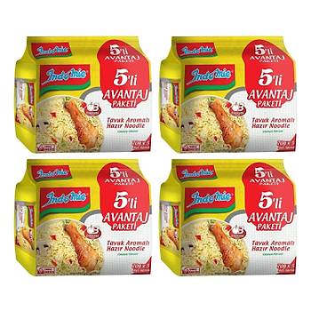 Indomie Hazr Noodle Tavuklu 75gr X 5 Li Avantaj Paket X 4 Adet