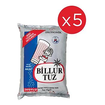 Billur Tuz 3 kg x 5 Adet (15 kg)