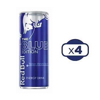 Red Bull Blue Edition Yaban Mersini Enerji ecei 250 ml x 4 Adet