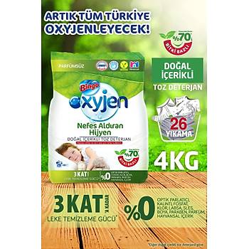 Bingo Oksijen Doal Ierikli Toz amar Deterjan 4 kg x 2 Paket