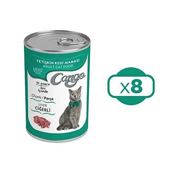 Cango Yetikin Konserve Kedi Mamas Cierli 415 Gr X 8 Adet