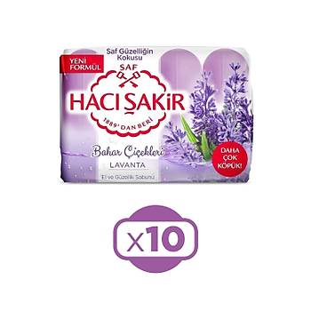 Hac akir Bahar iekleri Lavanta El ve Gzellik Sabunu 4x70 Gr x 10 Adet