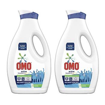 Omo Sv Deterjan Active Beyazlar Ve Renkliler 26 Ykama 1690 Ml x 2 Adet